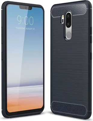 Produktbild von Schutzhülle Handyhülle für LG G7 Case Cover Carbon Optik Blau