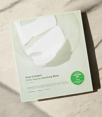 Obrázek produktu pro Sungboon Editor - Deep Collagen Cica Teatree Soothing Mask - Zklidňující maska s kolagenem 1ks/37g