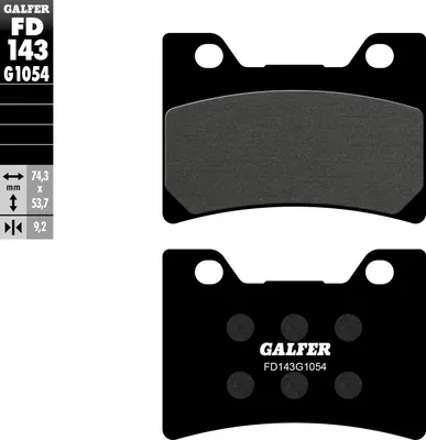 Immagine prodotto di GALFER set di pastiglie freno "FD143" G1054, Organis