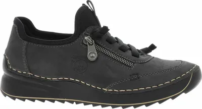 Produktbild von Rieker Damen Sneaker Halbschuh kontrastierende Naht besonderes Sohlendesign, Größe:41 EU, Farbe:Grau