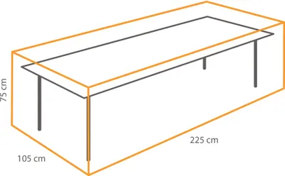 Produktbild von Tischschutzhülle 225 x 105 x 75 cm