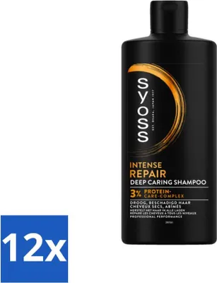 Produktbild von SYOSS - Repair 440 ml - Shampoo - Reparierende Formel - 440 ml - Vorteilspack - 12 Stücke