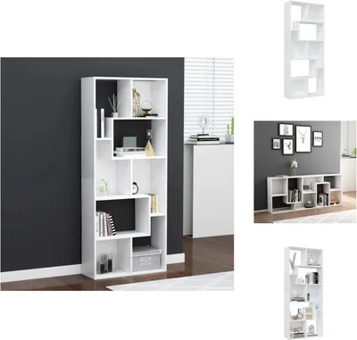 Obrázok produktu pre vidaXL Regál biely 67x24x161 cm Materiál na báze dreva - Regály a knižnice