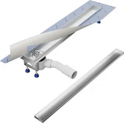Produktbild von Aquabad SDS Pro Duschrinne 90cm mit befliesbarer Blende, Ablauf Waagerecht Seitlich