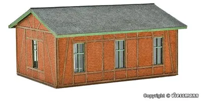 Produktbild von Vollmer 49380 - TT Werkstatt mit Ziegel-/Fachwerkfassade - Polyplate Bausatz
