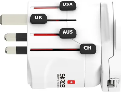 Produktbild von SKROSS Reisestecker PRO World & USB (7A), Weiß (00215276)
