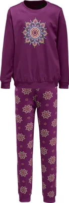 A children's pajama set displayed flat against a white background.
