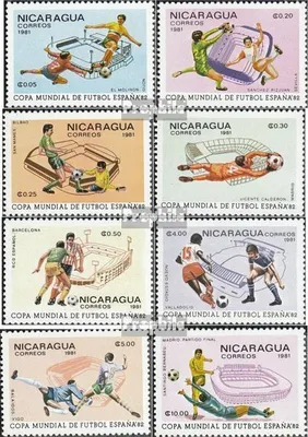 Produktbild von Briefmarken Nicaragua 1981 Mi 2182-2189 (kompl.Ausg.) postfrisch Fußball-WM 82, Spanien