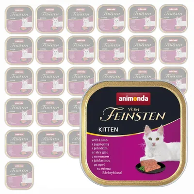 Zdjęcie produktu dla Animonda Vom Feinsten Kitten 32x100g Mokra Karma dla Kociąt z Jagnięciną