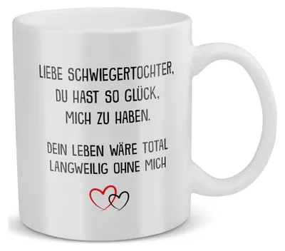 Produktbild von 22Feels Schwiegertochter Geschenk Braut Hochzeit Tasse Frauen Geburtstag Muttertag Weihnachten Haferl Kaffeetasse Geschenkidee