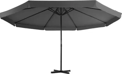 Image de vidaXL Parasol avec mât en aluminium 500 cm Anthracite