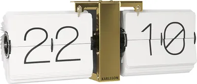 Produktbild von Karlsson - Flip Clock No Case - Weiß - 36x8,5x14cm