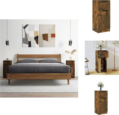 Produktbild von vidaXL Sideboard Räuchereiche 30x30x70 cm Holzwerkstoff -  Sideboards