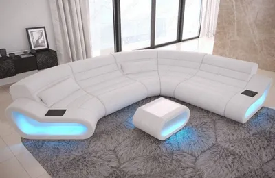 Produktbild von Leder Wohnlandschaft Concept C echtes Büffelleder