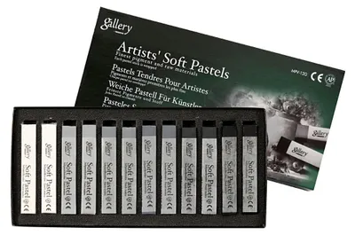 Image de Gallery Soft Pastel Set Black/White Harmony, 12pcs.
