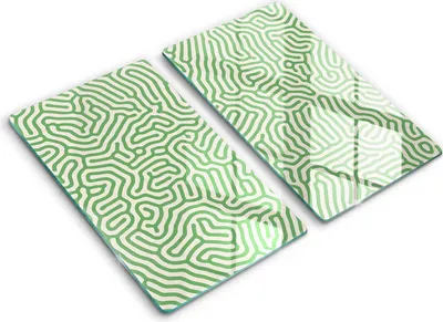 Produktbild von Glasschneideplatte - Herdabdeckplatte - 2x30x52 cm -Schneidebrett - Spritzschutz -Abstraktionslinien