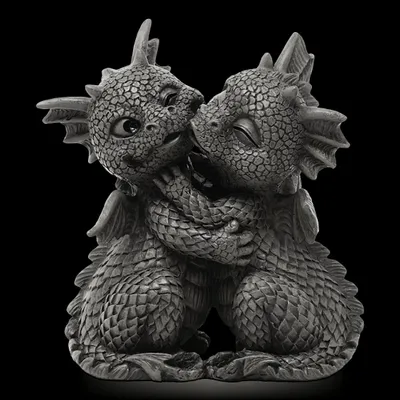 Produktbild von Gartenfigur Gartendrache - Modell Loves klein - Fantasy Figur Deko Drache süß