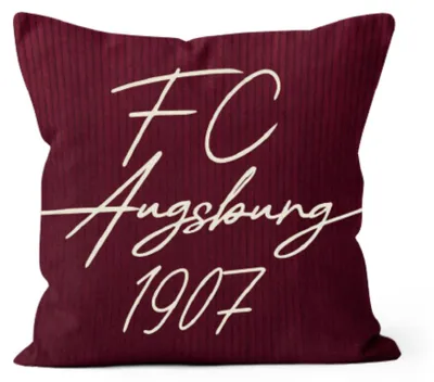 Produktbild von FC Augsburg Kissen Bordeaux Kord