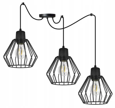 Produktbild von LED Draht Pendelleuchte – Hängelampe mit Drahtschirm für Decke