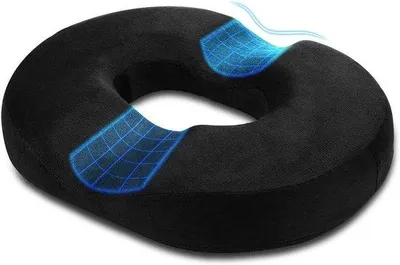 Image de Coussin de grossesse noir de 45 cm pour le dos et le siège