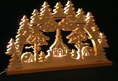 Produktbild von Original Erzgebirgischer Marken Schwibbogen Lichterbogen 50 x 31 cm S50-0_147