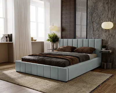 Produktbild von Nero Polsterbett 180x200 cm - Bett mit Bettkasten & Lattenrost, Velourstoff Dunkelgrau