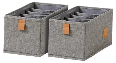 Produktbild von Store It schubladenkorb kleiderschrank 2x mittel 6-regal - Grau - Sortierboxen | Zusammenklappbar