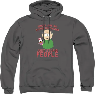 Immagine prodotto di South Park - Felpa con cappuccio "No Stupid Questions" per uomo/donna Unisex TV23322 (L) (Charcoal)