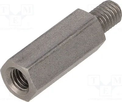 Obrázek produktu pro 10 kusů distančních spojek s závitem, vnitřní závit: M5, vnější závit: M5, rozměry: 248 x 20 mm, distanční prvky