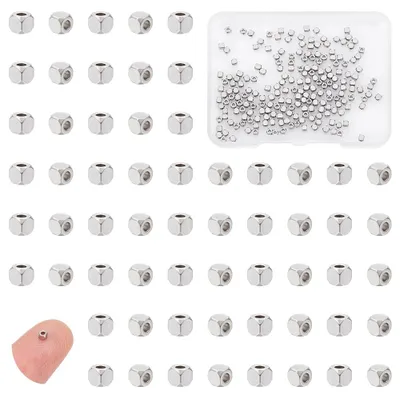 Kubuskralen 2 mm, 200 Stück, Edelstahl, Abstandskralen, DIY