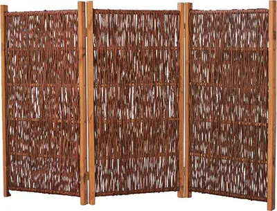 Produktbild von T&J SOFIA Weiden-Paravent 3-teilig 180 x 120 cm