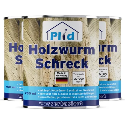 Produktbild von Plid Holzwurm-Schreck farblos 2,25l / Effektiver Holzschutz  Innen & Außen / Holzpflege
