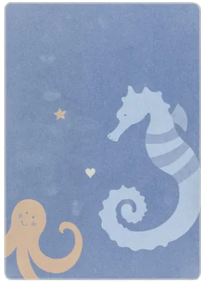 Produktbild von David Fussenegger Kinderdecke Juwel 'Ocean Friends' 100 x 140 cm Samtblau