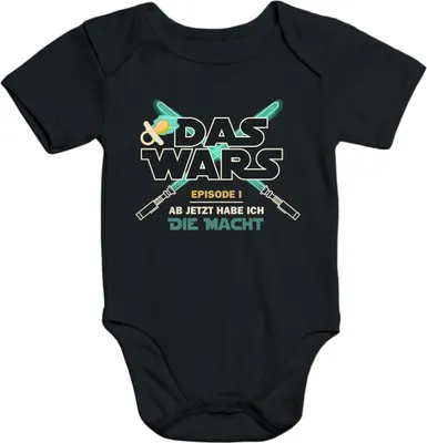 Produktbild von Baby Body Das Wars ab jetzt habe ich die Macht Moonworks® schwarz 3-6 Monate