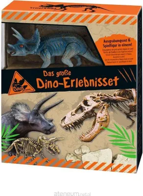 Zdjęcie produktu dla Figurka Dinozaura i Szkielet Dinozaura Triceratops Zestaw Kreatywny