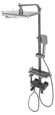 Zdjęcie produktu dla System prysznicowy, wyświetlacz LED, kilka trybów natrysku, kolor szary
