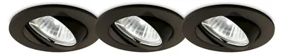 Immagine prodotto di 3 Faretti Ad Incasso Swing Metallo Nero 1 Luce Gu10