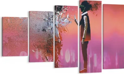 Produktbild von Bild auf Leinwand - Leinwandbild - Mann modern - 100x60cm - Wand Bild - Wanddeko - Wandbilder - Leinwanddruck - Bilder - Kunstdruck - Wanddekoration - Leinwand bilder - Wandkunst - EG100x60-3868