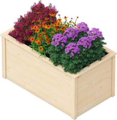 Produktbild von Upyard Hochbeet 133 x 72 x 70 cm natur mit Schutzfolie