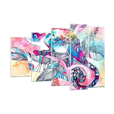 Produktbild von Bilder auf glas - Chamäleon Tierwelt Zweig - 150x100cm - Glasbilder - Wandbilder - Kunstdruck - zum Aufhängen bereit - Wanddekoration aus Glas - Glas Bilder - Wandbild auf Glas - GEG150x100-3074