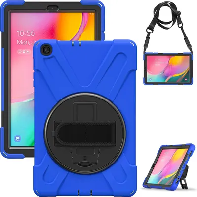 Zdjęcie produktu dla Etui na Samsung Galaxy Tab A 8.0" z paskiem na ramię niebieskie