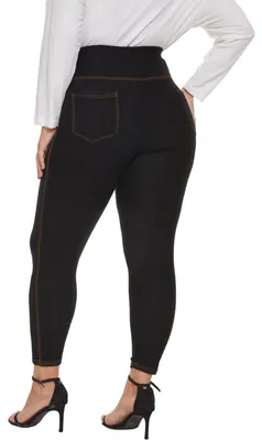 Produktbild von WIPLORE Jeggings im Jeans-Look für Damen, Übergröße, hohe Taille, Stretch-Denim-
