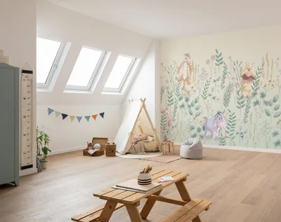 Produktbild von Vlies Fototapete -Winnie the Pooh Hide and Seek - Größe 300 x 250 cm