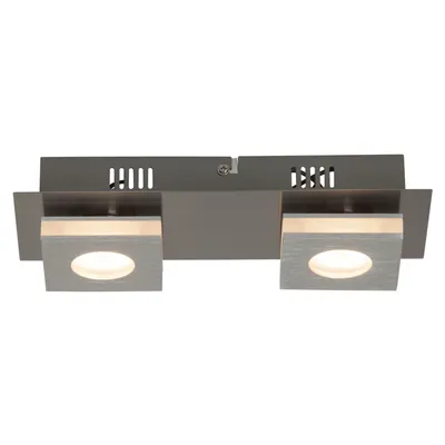 Produktbild von Brilliant LED Wand- & Deckenleuchte Transit Nickel 2 x 4W 640lm warmweiß 3000K