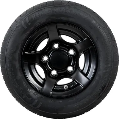 Produktbild von Verstärktes Rad für Anhänger KENDA REIFEN 195/55 R10C 98/96N ALUMINIUMFELGE STARCO schwarz 6Jx10"H2 5x112 ET:-4