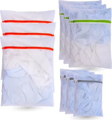 Produktbild von 10er Wäschenetz Set - Wäschesäcke in 3 Größen Netz mit Reißverschluss,(10-St), 3 Verschiedene Größe