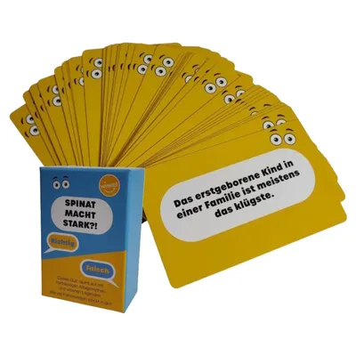 Produktbild von Winkee - Spinat mach Stark Quiz | Lustiges Kartenspiel | 100 Quizfragen | Wissensspiel