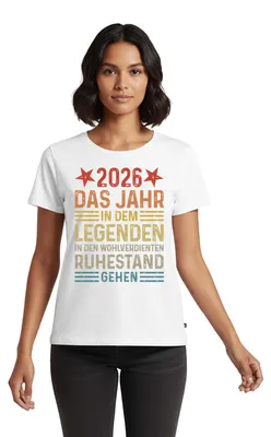 Produktbild von Spreadshirt 2026 Legende Ruhestand Rentner Pensionär Geschenk Frauen Premium T-Shirt, XXL, Weiß