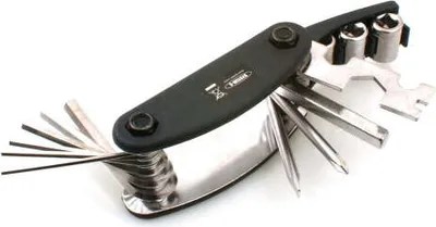 Produktbild von System-S 15 in 1 Multitool Reparaturset Werkzeug Kit Sechskant-schlüssel Stiftschlüssel Sechskantschlüssel Speichenschlüssel Kreuz- und Schlitzschraubenzieher