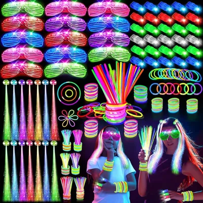 Productafbeelding van Knikstaafjes - Set van 158 - Partyset - Cadeautjes - Kinderverjaardag - Lichtstaven - Piñata-vulling - Kinderen